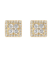Mens Stud Diamond Earrings | 0.65 Carats 14K Yellow Gold