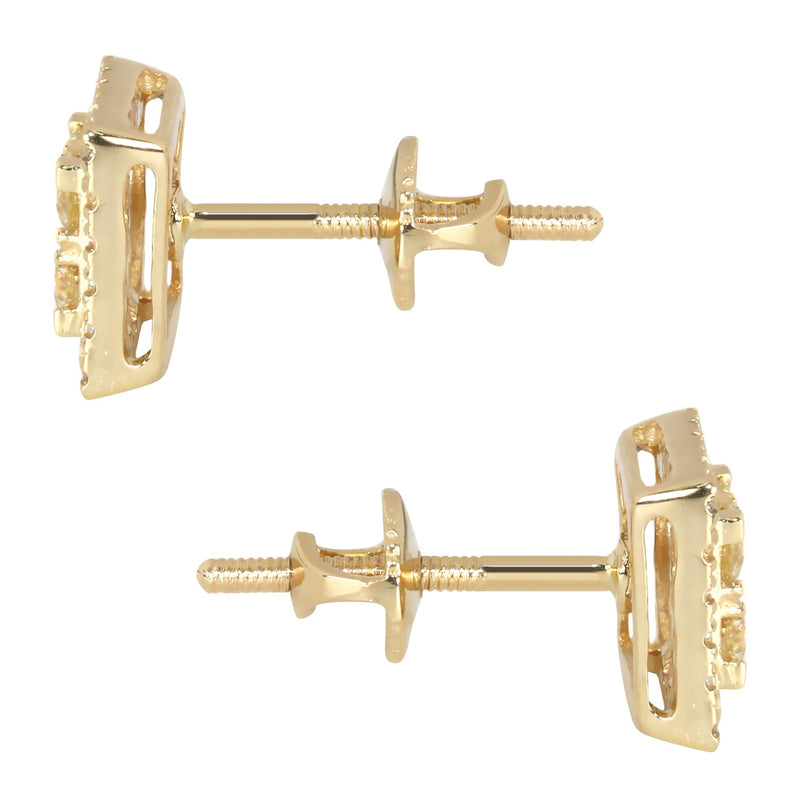 Mens Stud Diamond Earrings | 0.65 Carats 14K Yellow Gold