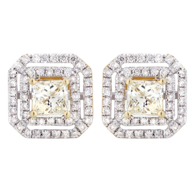 Princess Diamond Stud Earrings | 2.23 Carats