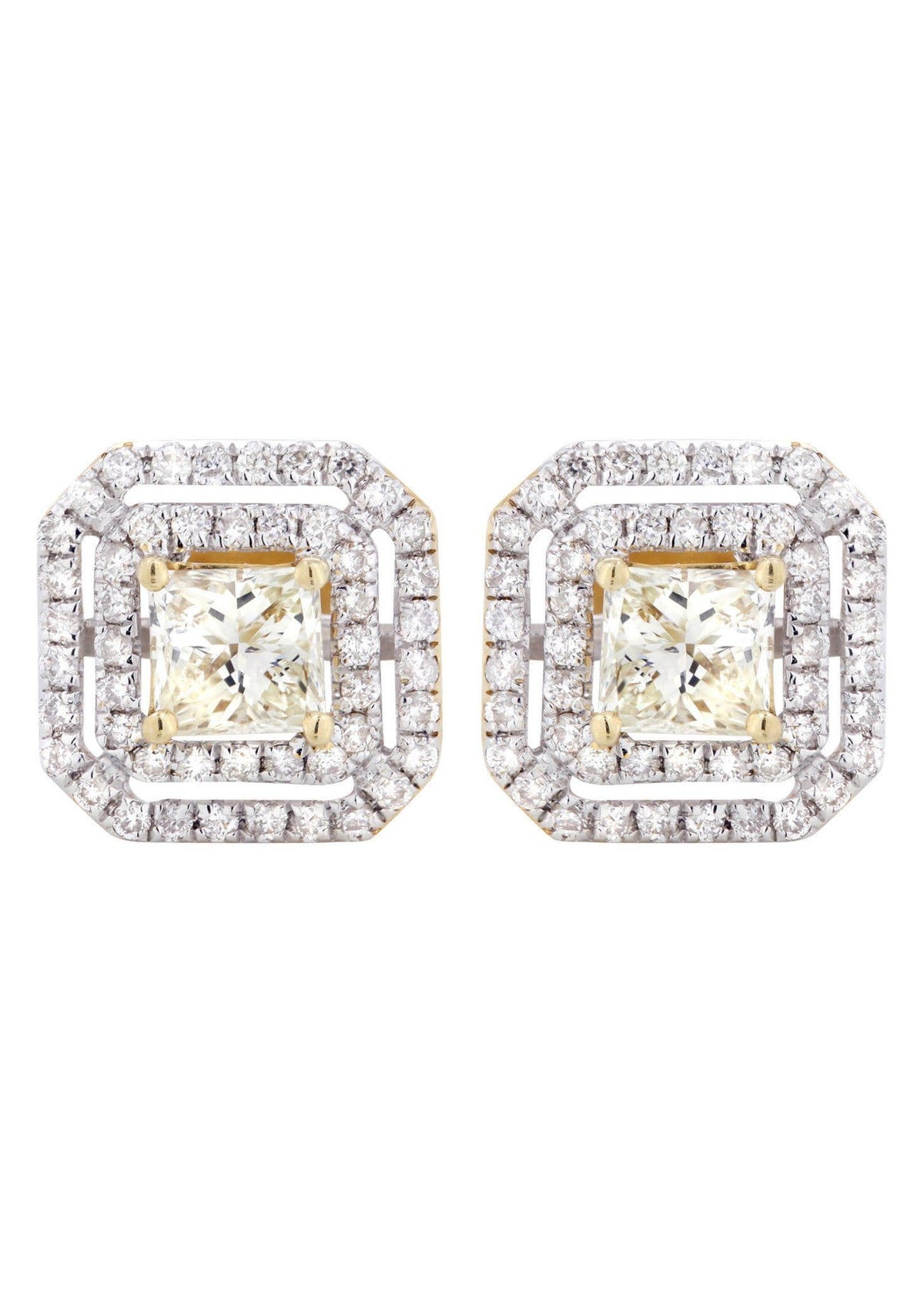 Princess Diamond Stud Earrings | 2.23 Carats