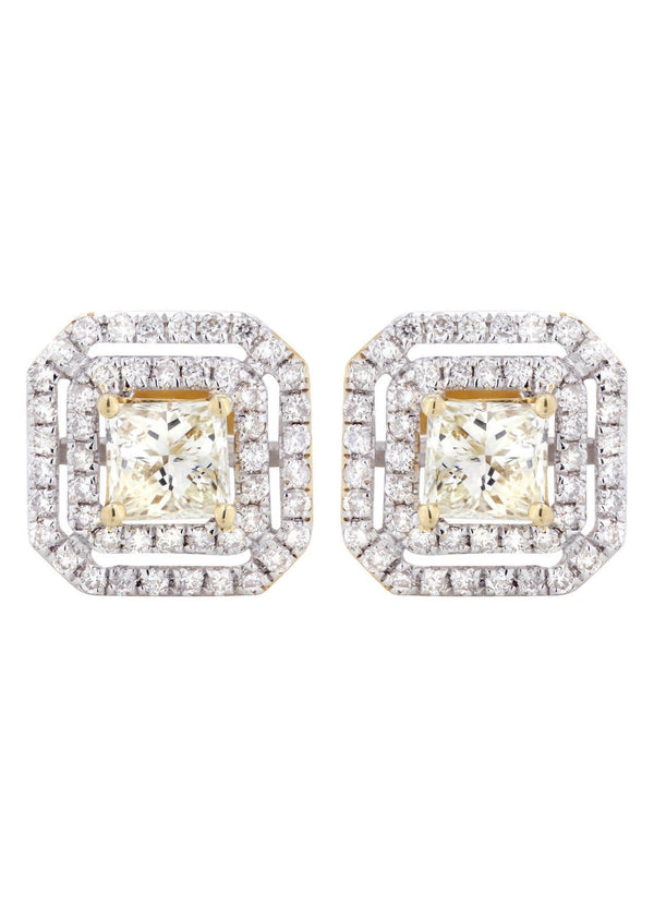 Princess Diamond Stud Earrings | 2.23 Carats
