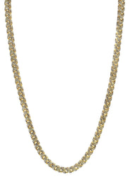 Franco Chain With Yellow Diamonds | 11.15 Carats | 6 Mm Width | 24 Inch Length