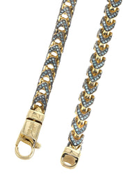 Franco Chain With Blue Diamonds | 20.2 Carats | 6 Mm Width | 24 Inch Length