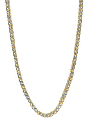 Franco Chain With Blue Diamonds | 20.2 Carats | 6 Mm Width | 24 Inch Length