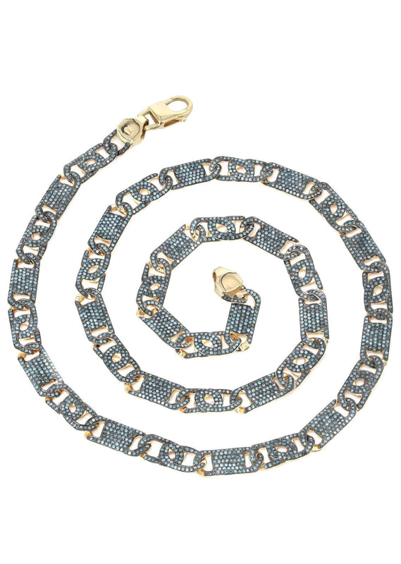 Fancy Link Chain | 9.41 Carats | 8 Mm Width | 24 Inch Length