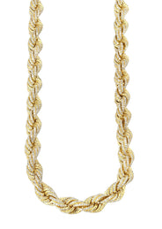 Iced Out Rope Chain | 72.92 Carats | 12 Mm Width | 29 Inch Length