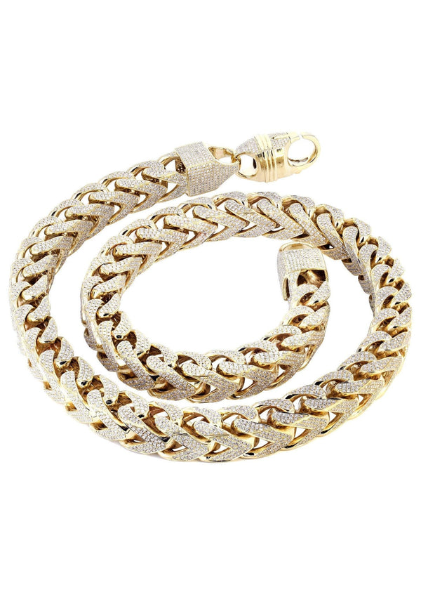 Iced Out Franco Chain | 112.8 Carats | 15 Mm Width | 32 Inch Length