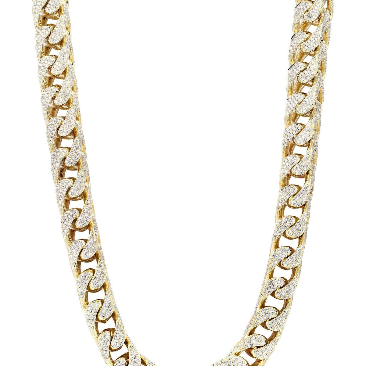 Iced Out Franco Chain | 112.8 Carats | 15 Mm Width | 32 Inch Length