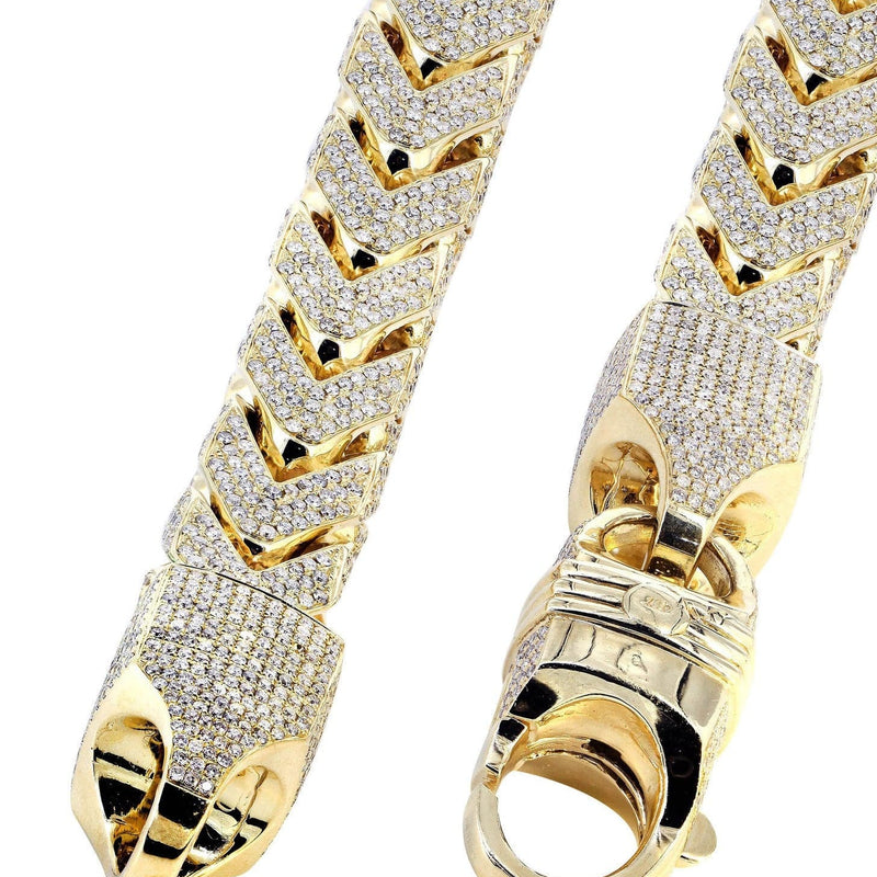 Iced Out Franco Chain | 112.8 Carats | 15 Mm Width | 32 Inch Length