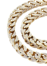 Iced Out Franco Chain | 112.8 Carats | 15 Mm Width | 32 Inch Length