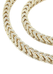 Iced Out Franco Chain | 64.79 Carats | 10 Mm Width | 32 Inch Length
