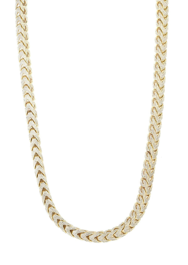 Iced Out Franco Chain | 64.79 Carats | 10 Mm Width | 32 Inch Length