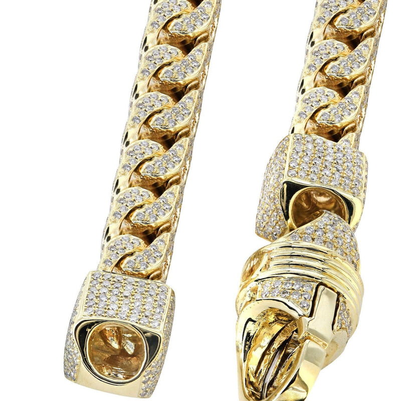 Iced Out Franco Chain | 64.79 Carats | 10 Mm Width | 32 Inch Length