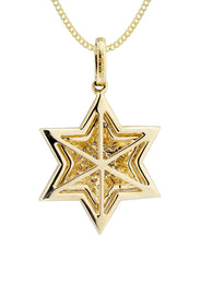 10K Yellow Gold Star Diamond Necklace  | 0.68 Carats