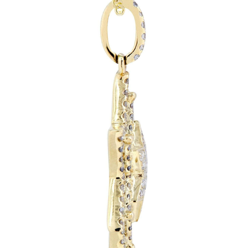 10K Yellow Gold Star Diamond Necklace  | 0.68 Carats