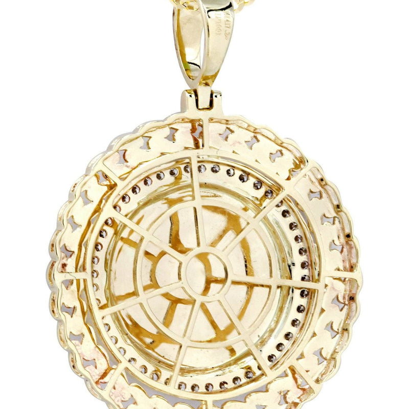 10K Yellow Gold Crown Diamond Necklace  | 0.4 Carats