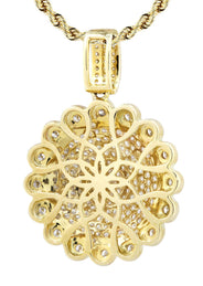 10K Yellow Gold Round Diamond Necklace  | 1.94 Carats
