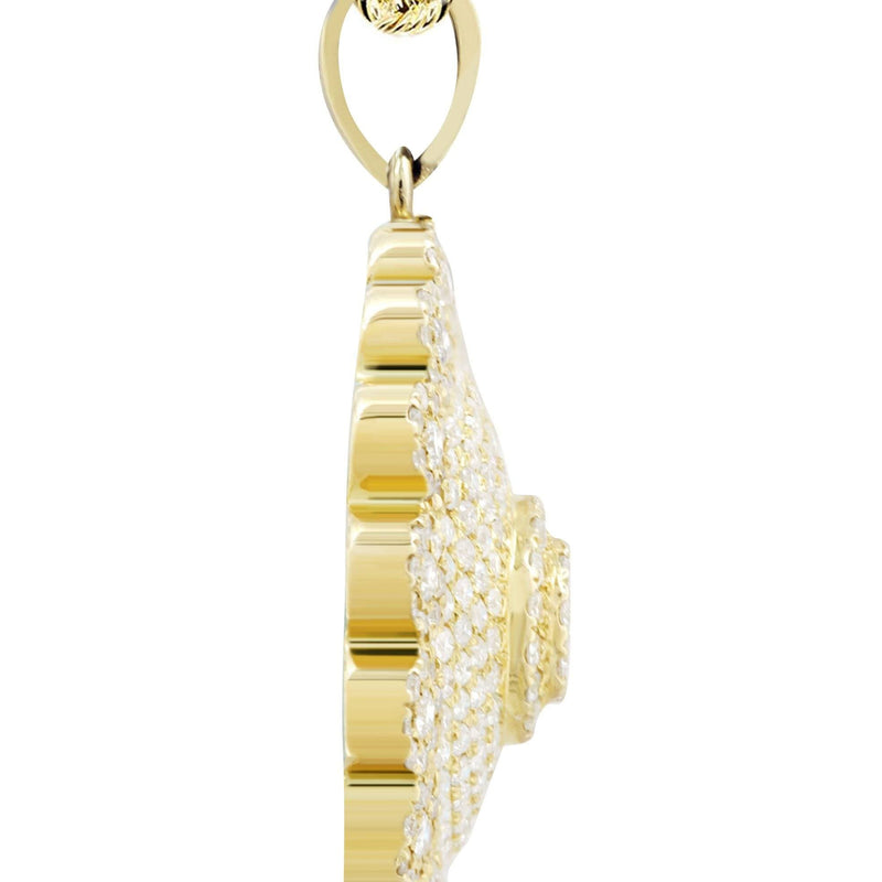 10K Yellow Gold Round Diamond Necklace  | 1.94 Carats