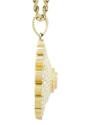 10K Yellow Gold Round Diamond Necklace  | 1.94 Carats