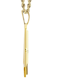 10K Yellow Gold Spades Diamond Necklace  | 1.46 Carats