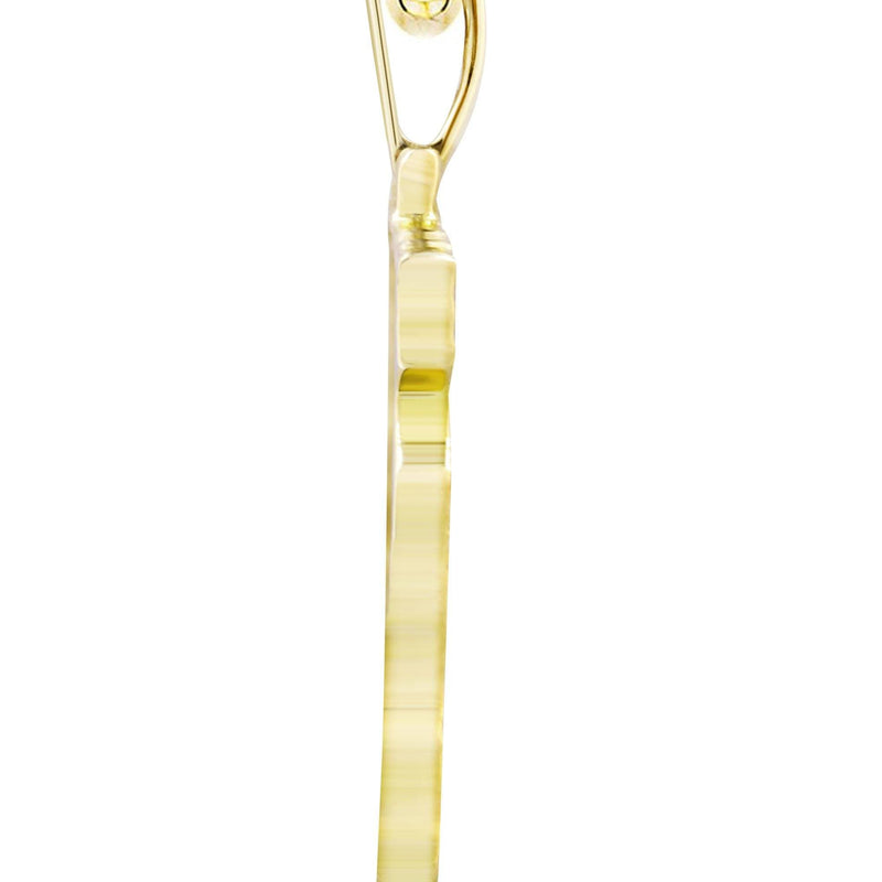 10K Yellow Gold 3D Jesus Head Diamond Necklace  | 0.48 Carats