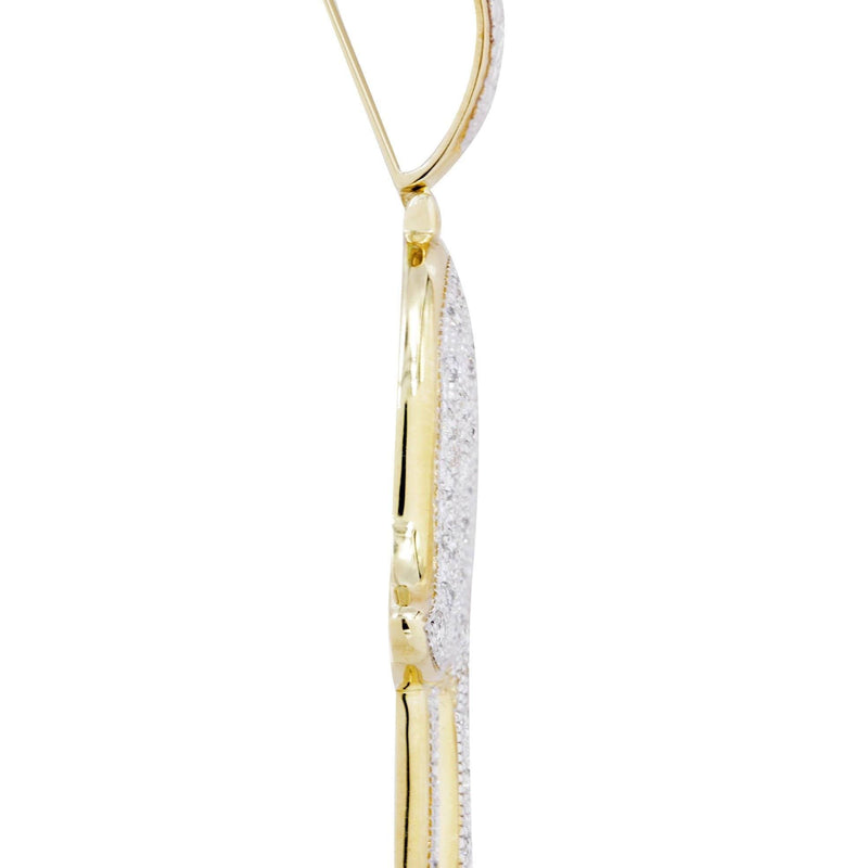 10K Yellow Gold Hamsa Diamond Necklace  | 1.09 Carats