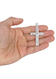 14K Yellow Gold Diamond Cross Necklace  | 4.19 Carats