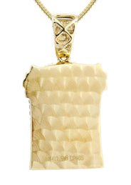 10K Yellow Gold Jesus Head Diamond Necklace  | 2.35 Carats