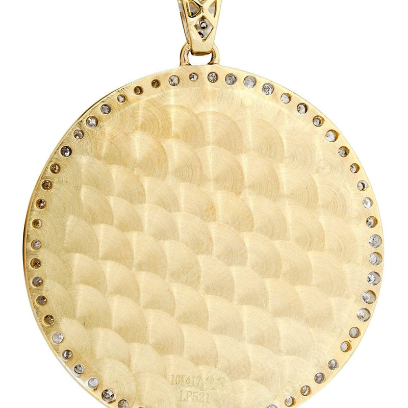 10K Yellow Gold Medusa Diamond Necklace  | 2.49 Carats