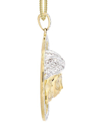 10K Yellow Gold Medusa Diamond Necklace  | 2.49 Carats