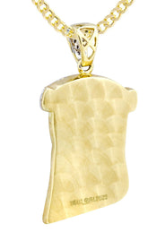 10K Yellow Gold Jesus Head Diamond Necklace  | 1.19 Carats