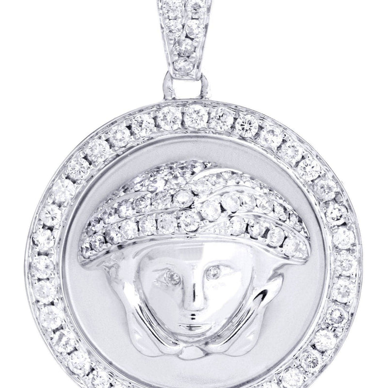 14 White Gold Medusa Diamond Necklace  | 1.5 Carats
