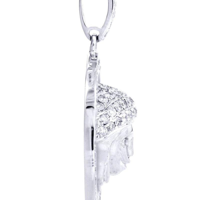 14 White Gold Medusa Diamond Necklace  | 1.5 Carats