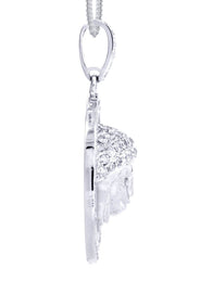 14 White Gold Medusa Diamond Necklace  | 1.5 Carats