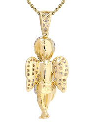 14 Yellow Gold Angel Diamond Necklace  | 1.31 Carats