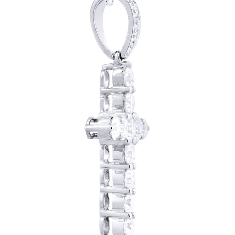 14K Yellow Gold Diamond Cross Necklace  | 1.51 Carats