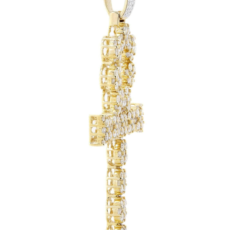 14K Yellow Gold Ankh Diamond Necklace  | 2.13 Carats