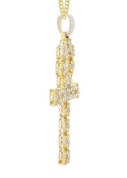 14K Yellow Gold Ankh Diamond Necklace  | 2.13 Carats