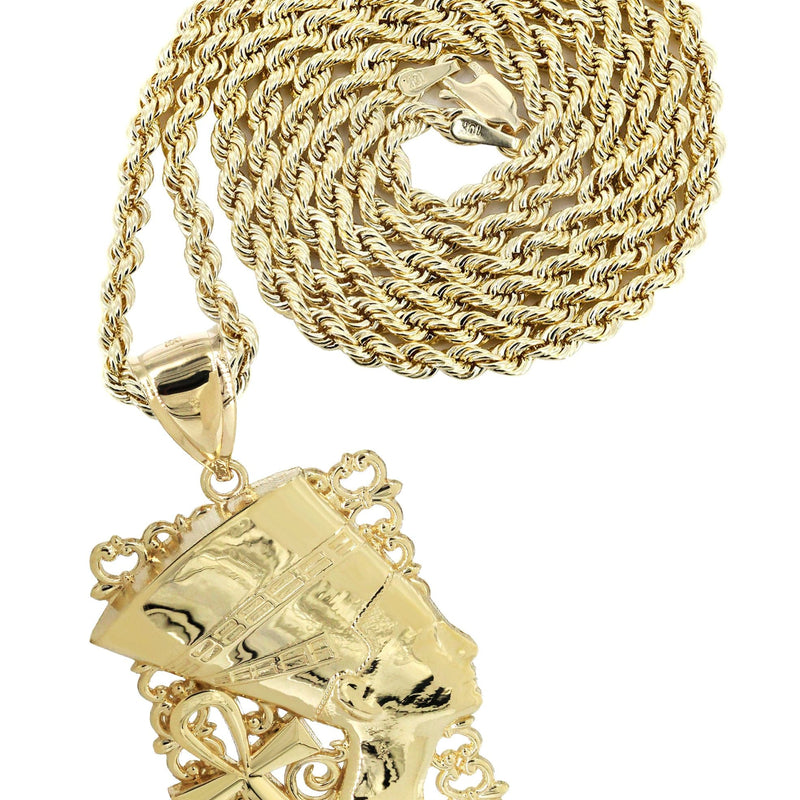 10K Yellow Gold Nefertiti Necklace | Appx. 16.9 Grams