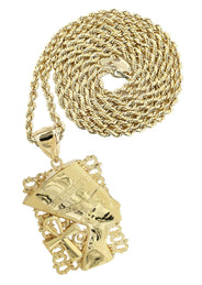 10K Yellow Gold Nefertiti Necklace | Appx. 16.9 Grams