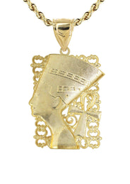 10K Yellow Gold Nefertiti Necklace | Appx. 16.9 Grams