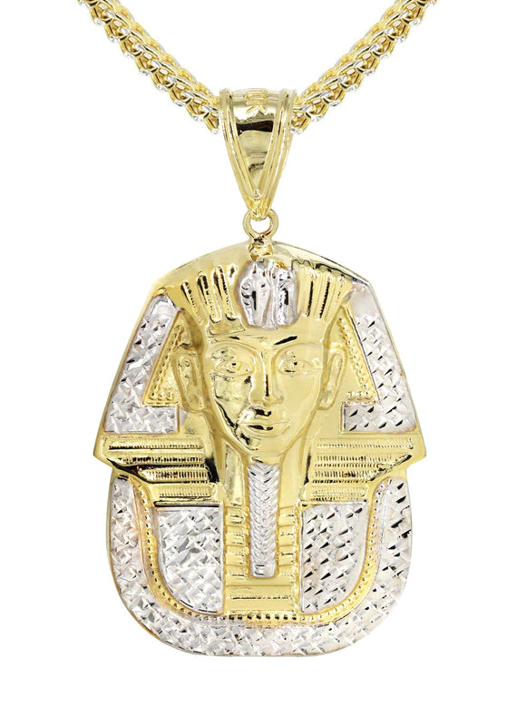 10K Yellow Gold Pharaoh Necklace | Appx. 17.4 Grams