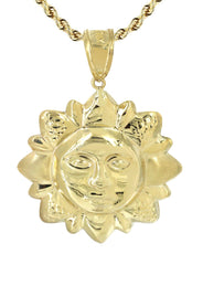 10K Yellow Gold Sun Necklace | Appx. 15.9 Grams