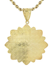 10K Yellow Gold Sun Necklace | Appx. 15.9 Grams