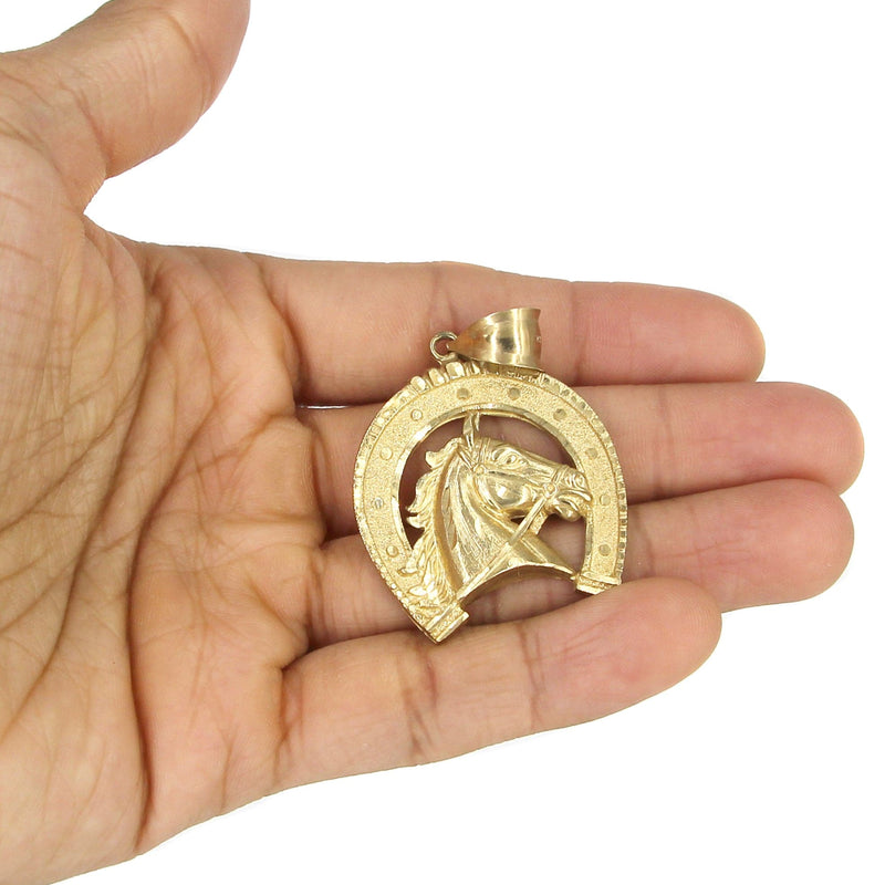 10K Yellow Gold Horse Necklace | Appx. 21.1 Grams