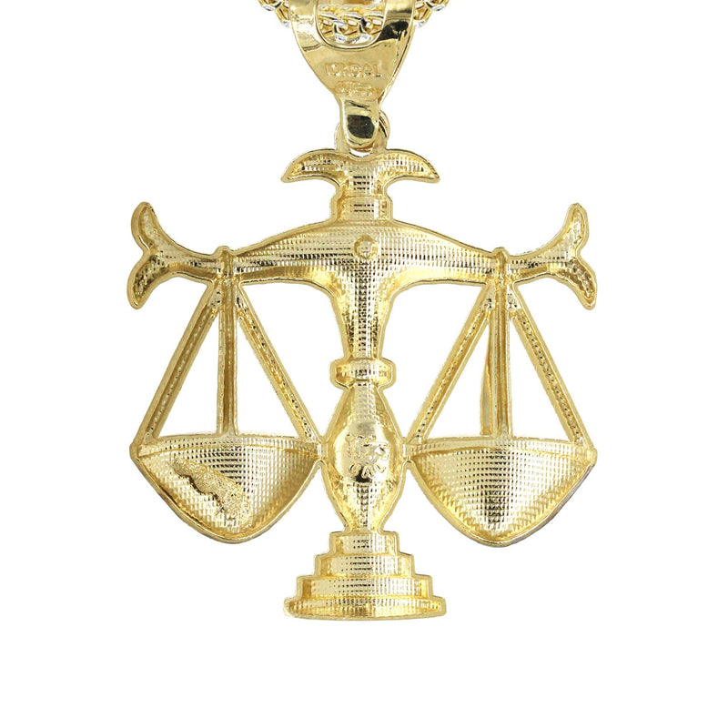 10K Yellow Gold Scales of Justice Necklace | Appx. 23.3 Grams