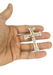 10K Yellow Gold Cross / Crucifix Necklace | Appx. 21.2 Grams