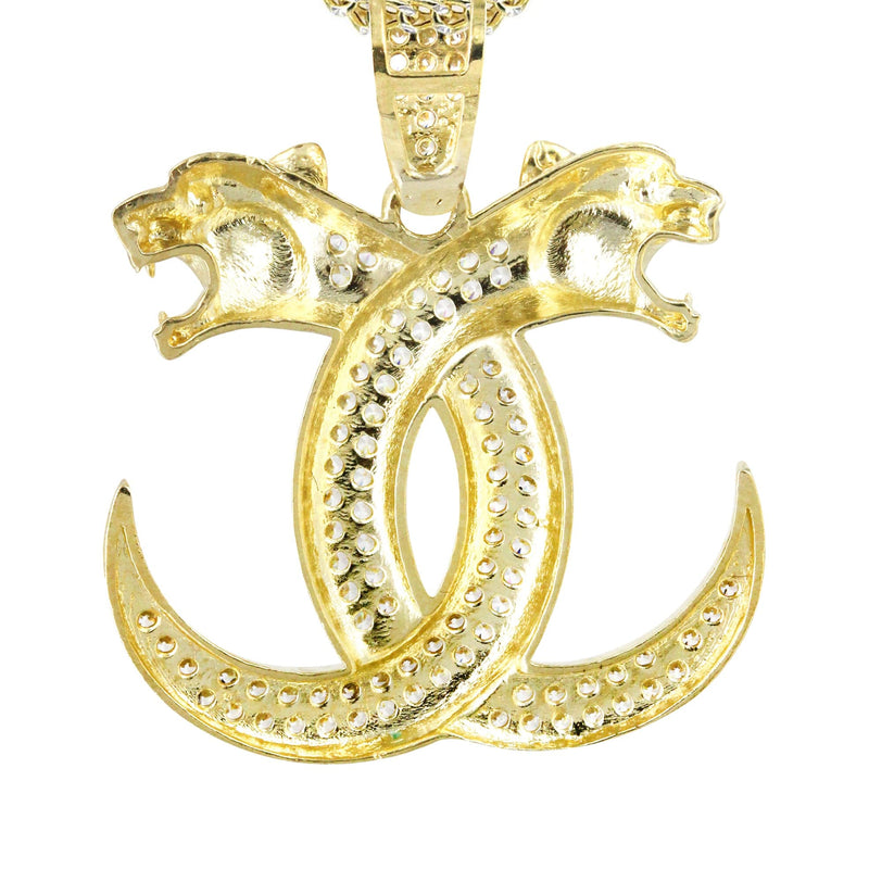 10K Yellow Gold Lion Heads Necklace | Appx. 16.2 Grams
