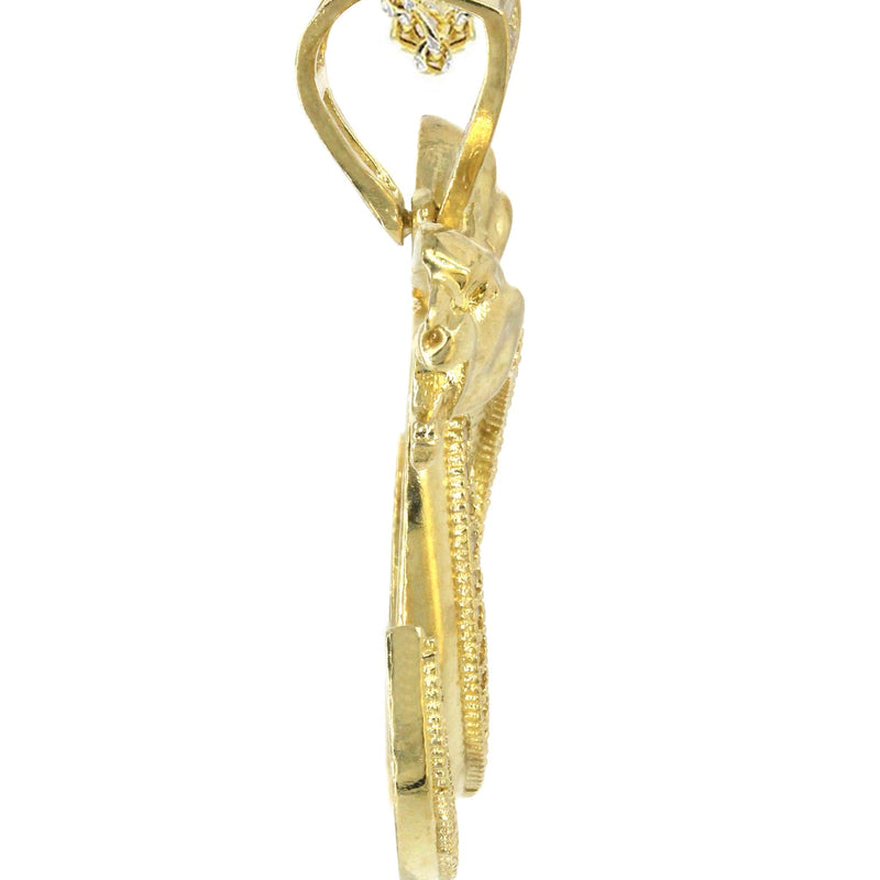 10K Yellow Gold Lion Heads Necklace | Appx. 16.2 Grams