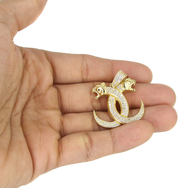 10K Yellow Gold Lion Heads Necklace | Appx. 16.2 Grams